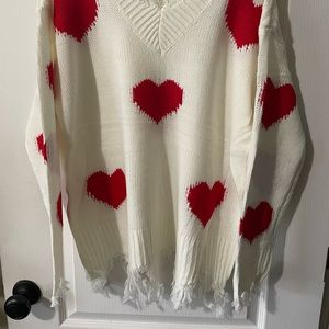 Distressed women’s sweater